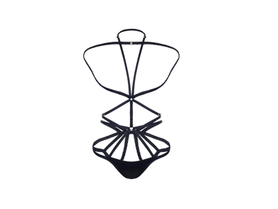 Tirantes superiores de corsé negro